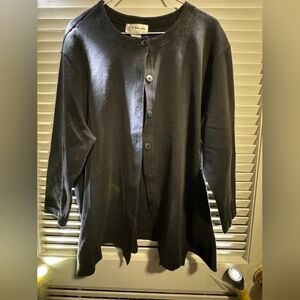 C.D. Daniels Plus Size 3X Black Cardigan